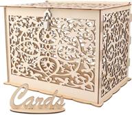 🎁 ourwarm rustic wood diy wedding card box with lock – perfect for weddings, baby showers, birthdays, and graduations – can hold up to 225 cards – gift card holder logo
