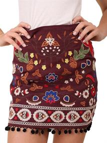 img 1 attached to Umgee Womens Embroidered Skirt Preview Women's Clothing