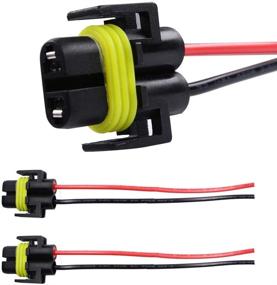 img 4 attached to 🔌 HUIQIAODS H11 H8 881 880 Female Adapter Wiring Harness Socket Connector - 2pcs for Headlight or Fog Light