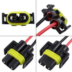 img 3 attached to 🔌 HUIQIAODS H11 H8 881 880 Female Adapter Wiring Harness Socket Connector - 2pcs for Headlight or Fog Light