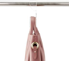 img 2 attached to 👜 Luxury Purse Closet Acrylic Hanger - Protect, Organize, and Display Your Bags - Preserve Purse Handle Integrity - Acrylic Hanger Organizer for Closet - Premium Purse Care - 1 Piece