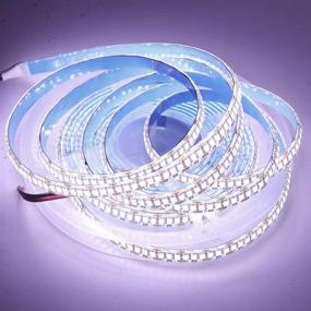 img 1 attached to 💡 XUNATA LED Strip Lights Non-Waterproof SMD 2835 - DC12V 1200LEDs 16.4ft Daylight White 6500K - High Density, Super Bright!