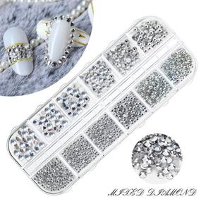 img 2 attached to 💅 Nail Art Rhinestones: 36 Styles Crystal Multi-color Nail Gems and Rhinestones for Makeup, Nail Salon, 3D Decoration. Perfect for Clothes DIY - 3 Box Set