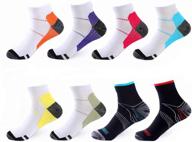 🧦 compression socks 8 pack - 15-20 mmhg support for men & women, ideal for athletic activities, flight travel, nurses, hiking - plantar fasciitis relief and arch support – l/xl логотип