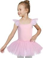 girls' ballet dance leotard with skirted angel-sleeve and sparkling tutu - perfect for toddlers logo