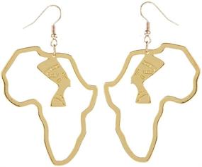 img 1 attached to Fashion Africa Hollow Earrings Minimalist