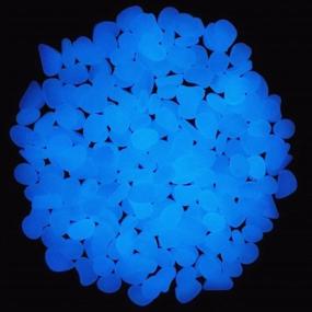img 2 attached to Glow in The Dark Fish Tank Rocks - Vibrant Blue Pebbles for Aquarium, Garden, and More - 100pcs