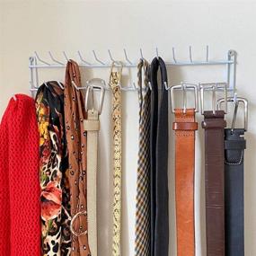 img 3 attached to 🧺 Evelots Multipurpose Wall Organizer - 27 Hooks for Ties, Belts, Scarves, and Necklaces - Holds up to 100 Items