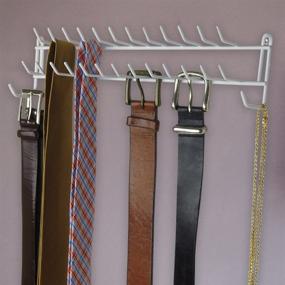 img 2 attached to 🧺 Evelots Multipurpose Wall Organizer - 27 Hooks for Ties, Belts, Scarves, and Necklaces - Holds up to 100 Items