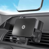 daluz air vent car phone holder mount: upgraded gravity design for one-handed auto clamping, 4-7 inch smartphone compatible logo