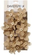 🌻 dazzling decor: david tutera burlap flower picks - 16 pieces of 4.5 x 3.5 inch floral accents logo