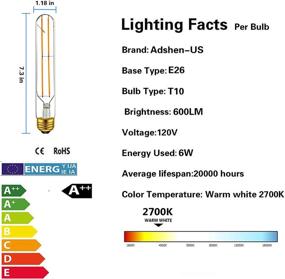 img 2 attached to 🌟 Enhanced Ambience with Dimmable Edison Tubular LED Bulb, 60W Equivalent