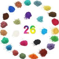 🎨 mica powder set - owting 26 vibrant colors for enhanced resin, soap, lip gloss, candle, bath bomb, and slime crafting, eyeshadow, nail art, blush - 0.18oz/color logo