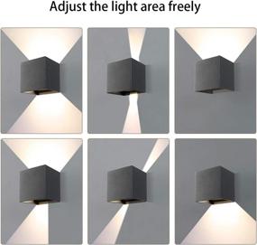 img 3 attached to Kernorv Modern LED Wall Sconce: 12W Dimmable, Waterproof Up-Down Mounted Lamp for Outdoor Spaces - Ideal for Bedroom, Living Room, Hallway, Balcony, Patio, Garage, Garden (Warm White)