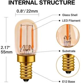 img 2 attached to 🕯️ Vintage T22 Tubular LED Candle Bulb E12 Candelabra Night Light