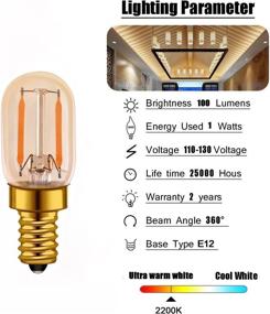img 3 attached to 🕯️ Vintage T22 Tubular LED Candle Bulb E12 Candelabra Night Light