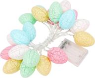 🐇 konsait 10ft 20lights easter decoration easter eggs lights - battery operated fairy string lights for halloween, easter, spring party - indoor/outdoor birthday, bedroom decor логотип