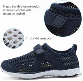 img 2 attached to 👟 Durable and Stylish DESTURE Kid Water Shoes: Lightweight, Quick Dry Aqua Sneakers for Boys and Girls