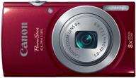 canon powershot elph135 digital camera (red) logo