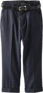 👖 little belted dress pants for boys from american exchange - stylish and comfortable clothing option logo