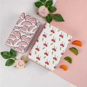 img 1 attached to 🍓 LaRibbons Fruit Wrapping Paper Roll - Perfect for Special Occasions: Birthdays, Weddings, Baby Showers, Mother's Day - Pack of 6 Rolls - Each 30 Inch X 120 Inch