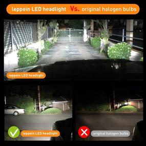 img 3 attached to 🔦 leppein S+ Series 9004/HB1 LED Headlight Bulbs - 8000LM Dual High/Low Beam, 32xZES 2nd Chips, 6500K Cool White, Halogen Replacement Conversion Kit - 1 Pair