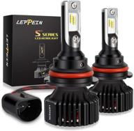 🔦 leppein s+ series 9004/hb1 led headlight bulbs - 8000lm dual high/low beam, 32xzes 2nd chips, 6500k cool white, halogen replacement conversion kit - 1 pair logo