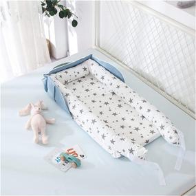 img 1 attached to 🛏️ Abreeze Bassinet Bedside Cribs Lounger: The Perfect Addition to Your Kids' Home Store