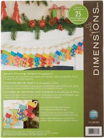 img 2 attached to 🎄 Christmas Countdown: DIMENSIONS Needlecrafts Advent Stocking Garland Felt Applique Kit, 72-08280