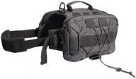 tactical dog pack for travel, camping, hiking - rucksack saddle bag with 2 spacious side pockets for medium & large dogs by lifeunion logo