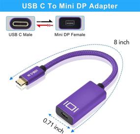 img 3 attached to 🔌 2 Пак USB C к Мини ДисплейПорт Адаптер, 4К 60Гц USBC Мужской к Мини DP Женский Конвертер, Thunderbolt 3 Совместимый для MacBook, Mac Air, iPad, Surface Book Pro 7, XPS 15/13