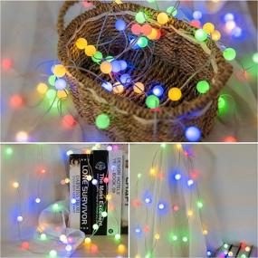 img 1 attached to 🌟 Brilliant and Waterproof KAiSnova Multi-Color Easter Fairy Light: 20FT 60LEDs Globe Ball String Lights, USB Operated with Remote. Perfect for Girls Room, Dorm, Wedding Party, Indoor and Outdoor Decoration!