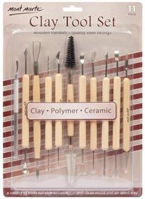 img 4 attached to Mont Marte 11 Piece Clay Tool Set - Create Texture, Cut, Carve, and Smooth Clay Effortlessly! Suitable for Polymer, Earthenware, Air Dry Clay