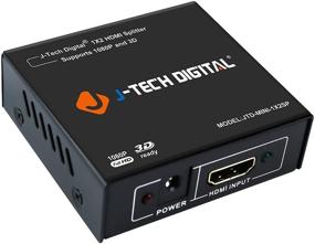 img 4 attached to 🔌 J-Tech Digital HDMI Mini Splitter - 2 Port Powered Super Mini Splitter for Full HD with 3D Capability, 1x2 1080P@60HZ