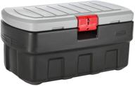 rubbermaid actionpacker 35 gal: lockable storage bin for industrial use – rugged container with lid logo