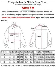 img 2 attached to 👔 Emiqude Cotton Sleeve Stylish Button Men's Shirts - Comfortable and Trendy Clothing Options