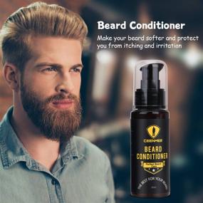img 2 attached to 🎁 Ceenwes Upgraded Beard Grooming Kit: Complete Beard Care Set for Men with Conditioner, Oil, Brush, Comb, Balm, Shampoo, Scissors, Storage Bag - Perfect Christmas Gifts for Dad/Boyfriend