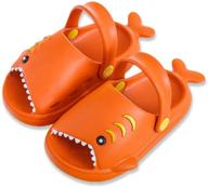 🦈 adorable toddler shark slides: cute cartoon garden shoes for beach, pool & shower logo