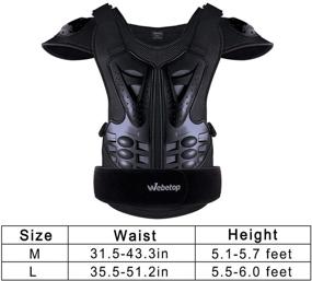 img 1 attached to 🏍️ Webetop Adults Dirt Bike Chest Spine Armor Vest for Skiing Mountain Activities