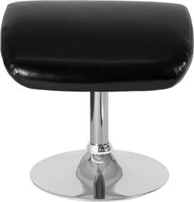 img 1 attached to Flash Furniture CH 162430 BK LEA GG Furniture Ottoman