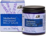 🤰 organic motherlove pregnant belly salve (4oz) - prevent stretch marks & soothe itchy skin during pregnancy with lavender & shea butter - herb-infused moisturizer, non-gmo & cruelty-free logo