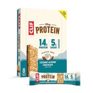 🌱 clif whey protein snack bars - gluten free - coconut almond butter - non-gmo and high in complete protein (1.98 ounce, 8 count) logo