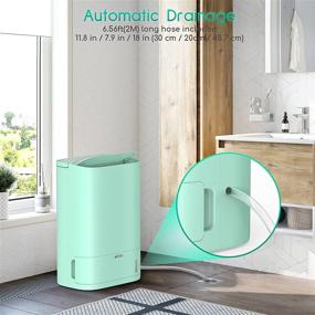 img 1 attached to 🌿 Afloia X3 Dehumidifier for Medium to Large Rooms and Basements - Washable Filter & Continuous Drain Hose - Quiet & Efficient - Intelligent Humidity Control - Green