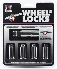 img 1 attached to Gorilla Automotive 26641SD Small Diameter Duplex Wheel Lock Set - Chrome Finish, 14mm x 1.50 Thread Size (Pack of 4)
