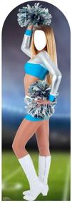 img 4 attached to 📸 Advanced Graphics Cheerleader Stand-in: Life Size Cardboard Cutout Standup for Ultimate Fan Experiences!
