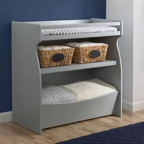 img 3 attached to Delta Children 2-in-1 Changing Table and Storage Unit: Ultimate Convenience and Style in Grey