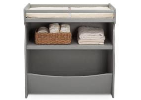 img 1 attached to Delta Children 2-in-1 Changing Table and Storage Unit: Ultimate Convenience and Style in Grey