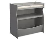 delta children 2-in-1 changing table and storage unit: ultimate convenience and style in grey logo