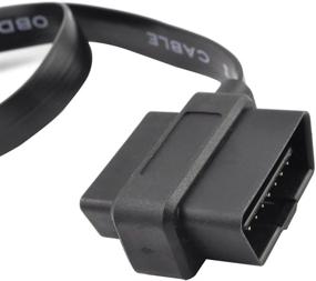 img 1 attached to OLLGEN 60CM Ультра-тонкий 2 в 1 кабель OBDII OBD2: Женский к Мужскому/Женский разъем-удлинитель - Длина 24 дюйма/2 фута