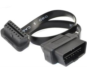 img 3 attached to OLLGEN 60CM Ультра-тонкий 2 в 1 кабель OBDII OBD2: Женский к Мужскому/Женский разъем-удлинитель - Длина 24 дюйма/2 фута